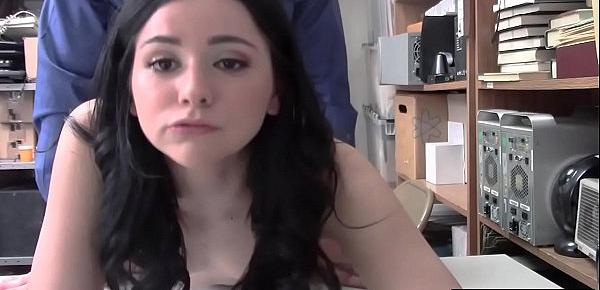  Nervous teen shoplifter fucked her way out of trouble